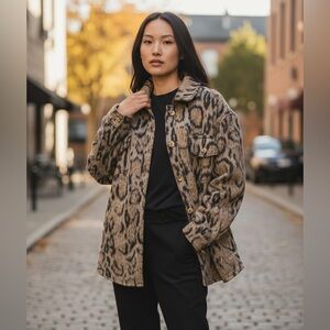 Charlie Paige Leopard Print Women's Jacket